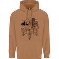 Bike Ride Cycling Cyclist Bicycle Road MTB Mens 80% Cotton Hoodie Caramel Latte