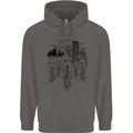 Bike Ride Cycling Cyclist Bicycle Road MTB Mens 80% Cotton Hoodie Charcoal