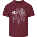 Bike Ride Cycling Cyclist Bicycle Road MTB Mens Cotton T-Shirt Tee Top Maroon