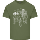 Bike Ride Cycling Cyclist Bicycle Road MTB Mens Cotton T-Shirt Tee Top Military Green