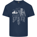 Bike Ride Cycling Cyclist Bicycle Road MTB Mens Cotton T-Shirt Tee Top Navy Blue