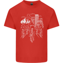 Bike Ride Cycling Cyclist Bicycle Road MTB Mens Cotton T-Shirt Tee Top Red