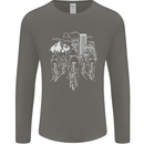 Bike Ride Cycling Cyclist Bicycle Road MTB Mens Long Sleeve T-Shirt Charcoal