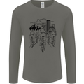 Bike Ride Cycling Cyclist Bicycle Road MTB Mens Long Sleeve T-Shirt Charcoal