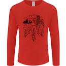 Bike Ride Cycling Cyclist Bicycle Road MTB Mens Long Sleeve T-Shirt Red