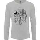 Bike Ride Cycling Cyclist Bicycle Road MTB Mens Long Sleeve T-Shirt Sports Grey
