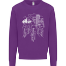 Bike Ride Cycling Cyclist Bicycle Road MTB Mens Sweatshirt Jumper Purple