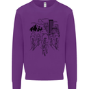 Bike Ride Cycling Cyclist Bicycle Road MTB Mens Sweatshirt Jumper Purple