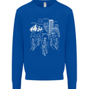 Bike Ride Cycling Cyclist Bicycle Road MTB Mens Sweatshirt Jumper Royal Blue