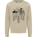 Bike Ride Cycling Cyclist Bicycle Road MTB Mens Sweatshirt Jumper Sand