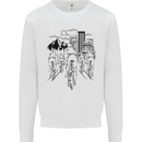 Bike Ride Cycling Cyclist Bicycle Road MTB Mens Sweatshirt Jumper White