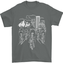 Bike Ride Cycling Cyclist Bicycle Road MTB Mens T-Shirt Cotton Gildan Charcoal