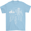 Bike Ride Cycling Cyclist Bicycle Road MTB Mens T-Shirt Cotton Gildan Light Blue