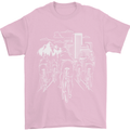 Bike Ride Cycling Cyclist Bicycle Road MTB Mens T-Shirt Cotton Gildan Light Pink