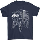 Bike Ride Cycling Cyclist Bicycle Road MTB Mens T-Shirt Cotton Gildan Navy Blue