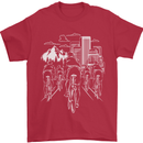 Bike Ride Cycling Cyclist Bicycle Road MTB Mens T-Shirt Cotton Gildan Red