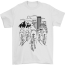 Bike Ride Cycling Cyclist Bicycle Road MTB Mens T-Shirt Cotton Gildan White