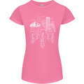 Bike Ride Cycling Cyclist Bicycle Road MTB Womens Petite Cut T-Shirt Azalea