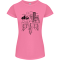 Bike Ride Cycling Cyclist Bicycle Road MTB Womens Petite Cut T-Shirt Azalea