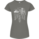 Bike Ride Cycling Cyclist Bicycle Road MTB Womens Petite Cut T-Shirt Charcoal