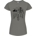 Bike Ride Cycling Cyclist Bicycle Road MTB Womens Petite Cut T-Shirt Charcoal