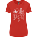 Bike Ride Cycling Cyclist Bicycle Road MTB Womens Wider Cut T-Shirt Red