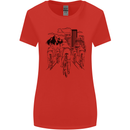 Bike Ride Cycling Cyclist Bicycle Road MTB Womens Wider Cut T-Shirt Red