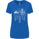 Bike Ride Cycling Cyclist Bicycle Road MTB Womens Wider Cut T-Shirt Royal Blue
