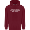 Bike Thinks of Me Cycling Biker Motorbike Childrens Kids Hoodie Maroon