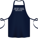 Bike Thinks of Me Cycling Biker Motorbike Cotton Apron 100% Organic Navy Blue