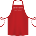 Bike Thinks of Me Cycling Biker Motorbike Cotton Apron 100% Organic Red