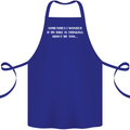 Bike Thinks of Me Cycling Biker Motorbike Cotton Apron 100% Organic Royal Blue