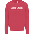Bike Thinks of Me Cycling Biker Motorbike Kids Sweatshirt Jumper Heliconia
