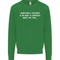 Bike Thinks of Me Cycling Biker Motorbike Kids Sweatshirt Jumper Irish Green