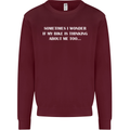 Bike Thinks of Me Cycling Biker Motorbike Kids Sweatshirt Jumper Maroon