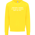 Bike Thinks of Me Cycling Biker Motorbike Kids Sweatshirt Jumper Yellow