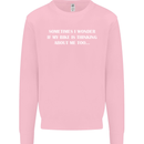 Bike Thinks of Me Cycling Biker Motorbike Mens Sweatshirt Jumper Light Pink