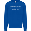 Bike Thinks of Me Cycling Biker Motorbike Mens Sweatshirt Jumper Royal Blue