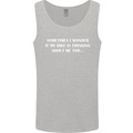 Bike Thinks of Me Cycling Biker Motorbike Mens Vest Tank Top Sports Grey