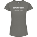 Bike Thinks of Me Cycling Biker Motorbike Womens Petite Cut T-Shirt Charcoal