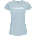 Bike Thinks of Me Cycling Biker Motorbike Womens Petite Cut T-Shirt Light Blue
