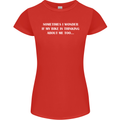Bike Thinks of Me Cycling Biker Motorbike Womens Petite Cut T-Shirt Red
