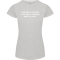 Bike Thinks of Me Cycling Biker Motorbike Womens Petite Cut T-Shirt Sports Grey