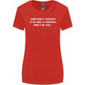 Bike Thinks of Me Cycling Biker Motorbike Womens Wider Cut T-Shirt Red