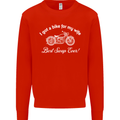 Bike for My Wife Best Swap Ever Motorcycle Mens Sweatshirt Jumper Bright Red