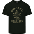 Biker 4 Life Motorbike Motorcycle Skull Kids T-Shirt Childrens Black