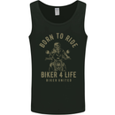 Biker 4 Life Motorbike Motorcycle Skull Mens Vest Tank Top Black