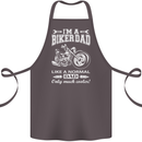 Biker A Normal Dad Father's Day Motorcycle Cotton Apron 100% Organic Dark Grey