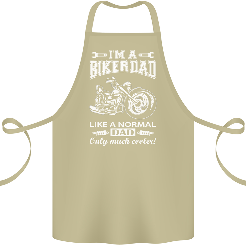 Biker A Normal Dad Father's Day Motorcycle Cotton Apron 100% Organic Khaki
