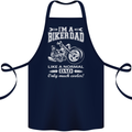 Biker A Normal Dad Father's Day Motorcycle Cotton Apron 100% Organic Navy Blue